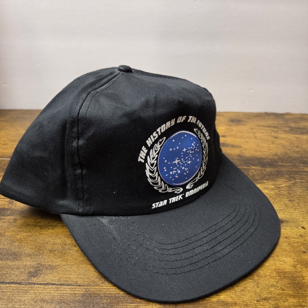 Vintage 90s Star Trek Omnipedia History of the Future Snapback Hat Cap Sci Fi